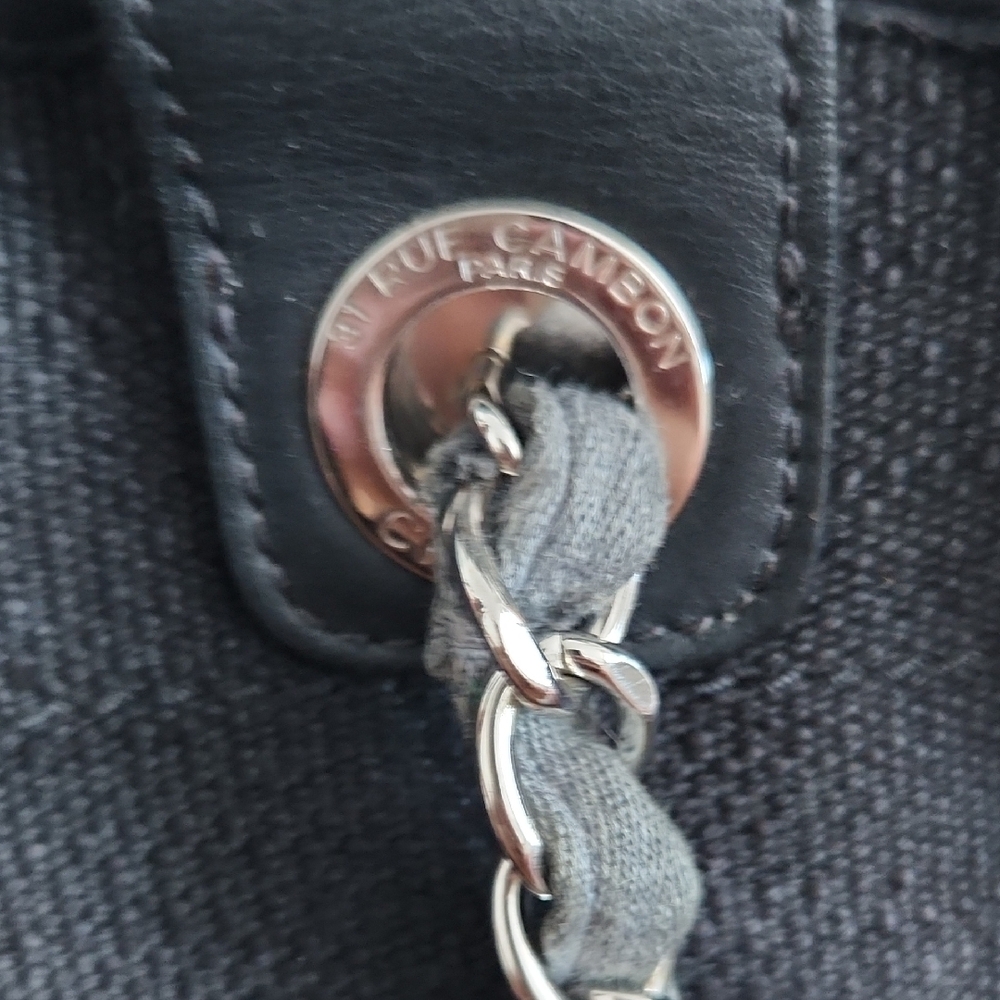 Authentic CHANEL XL Deauville Tote - Picture 9 of 10